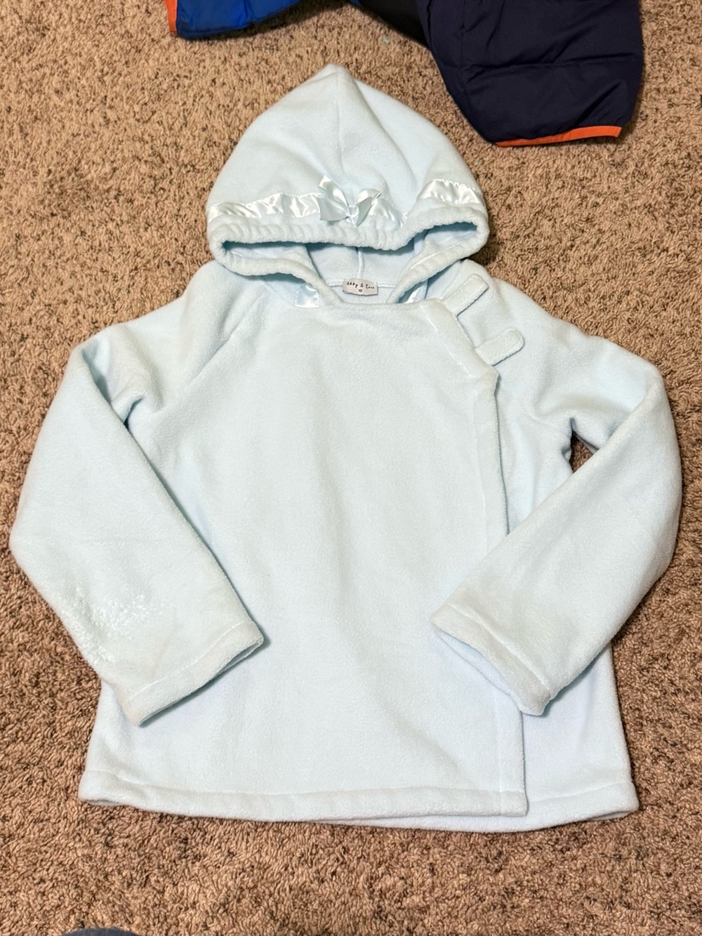 NEW Abby & Evie Kids Light Blue Hooded Fleece Top